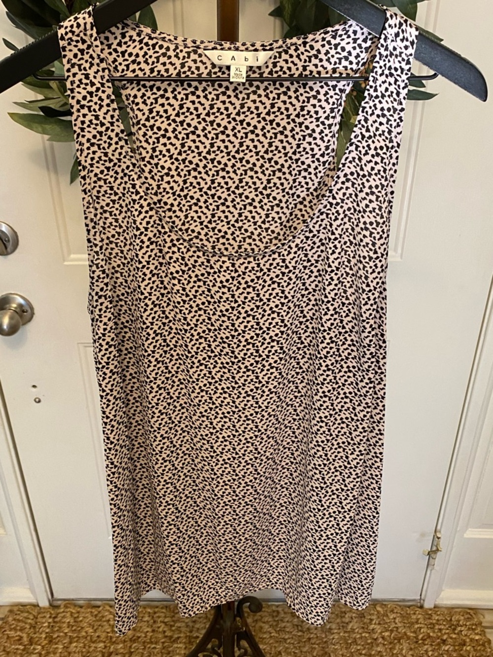 Cabi Easy Tank Cheetah Print Animal Print Longline Racerback Tank XL
